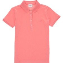 U.S. Polo Assn. Kız Çocuk Pembe Polo Yaka Basic Tişört 50306036-VR041