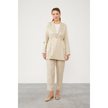 Levidor Taş Beli İp Büzgülü Ceket Takım