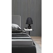 Pera Siyah Tasarım Gövde Kumaş Başlık Modern Abajur