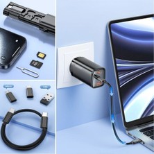 Cep Tipi 60W Bas Aç Type-C,iphone Şarj,micro USB Hızlı Şarj Data Kablo Seti