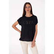 U.S. Polo Assn. Kadın Siyah Bisiklet Yaka Tişört 50300777-VR046