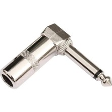6.3 mm Mono L Tip Metal Gitar Jack