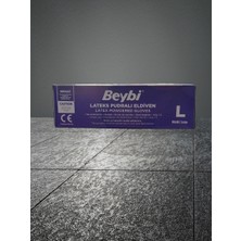 Beybi Lateks Pudralı Eldiven Large 100 Adet