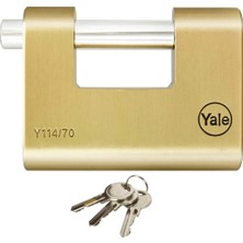 Yale 70 mm Oval Kayar Pimli Pirinç Asma Kilit - Blister
