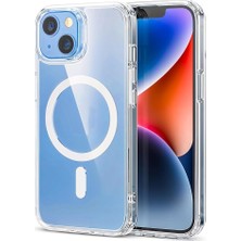 Apsuwa iPhone 14 Uyumlu Kılıf Sert Mika Magsafe Kablosuz Şarj Özellikli Sararma Yapmaz