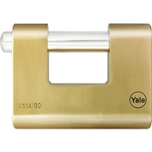 Yale 80 mm Oval Kayar Pimli Pirinç Asma Kilit - Blister