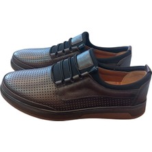 Delikli Deri Hava Alan Yazlık Ortapedik Spor Casual Sneaker Ayakkabı