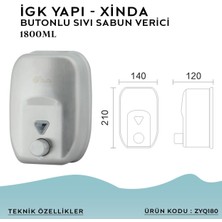 Igk Yapı – Xinda Manuel Butonlu Sıvı Sabun Verici 1800ML (ZYQ180)