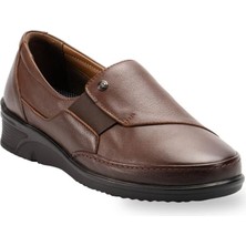 Forelli Terte 48001-G Taba Kadın Günlük Deri Comfort Ayakkabı