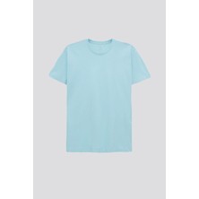Ds Damat Comfort Fit Turkuaz %100 Pamuk T-Shirt 6HC14ORT02005