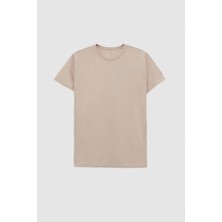 Ds Damat Comfort Fit Bej %100 Pamuk T-Shirt 6HC14ORT02005