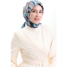 Sefa Merve Karaca Rayon Eşarp 81055-11 Lacivert Turkuaz