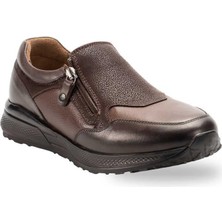 Forelli Dela 46710-G Kahve Kadın Günlük Deri Comfort Ayakkabı