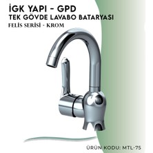 Igk Yapı - Gpd Felis Tek Gövde Lavabo Bataryası  (MTL75)