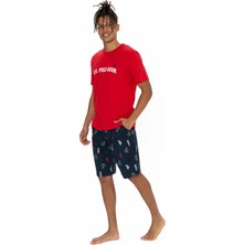 U.s. Polo Assn. U.s. Polo Assn. Erkek Kırmızı %100 Pamuk Pijama Takımı - ARASS18W86W6W