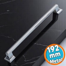 Mobilya Mutfak Dolabı Dolap Kapak Çekmece Kulpları Kulbu Kulpu 19.2 cm 192 mm Krom Metal Kulp