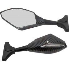 Motosiklet Universal Karbon Ayna Sinyalli