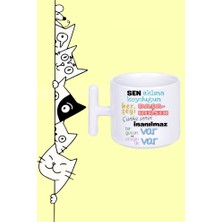 Sen Aklına Koyduğun Her Şeyi Başarırsın Moddo Tasarım Baskılı Beyaz T Sap Kupa Bardak