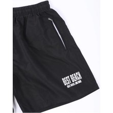 Erkek Büyük Beden Deniz Havuz Şortu-Siyah-3xl-6xl Arası