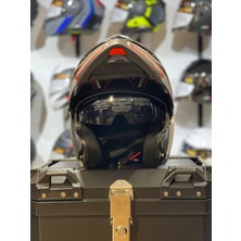 Wosen C1 Mat Black Çene Açılır Kask Şeffaf Vizörlü