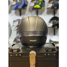 Wosen 202 Matt Black Siyah Çene Açılır  Kask Şeffaf Vizörlü