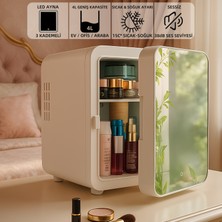 Mioji Mio 212 4L LED Işıklı Kozmetik Makyaj Krem Sıcak ve Soğuk Ayarlı Taşınabilir  Fridge Mini Dolap