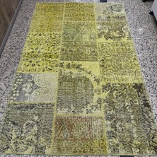 Hoom Rugs Patchwork Sarı El Dokuma Kilim