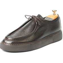 Tetri 0624 Alviso Longo Hakiki Deri El Yapımı Erkek Kahverengi Casual Ayakkabı