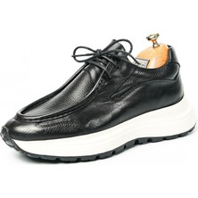 Tetri K525 Juno Model Hakiki Deri El Yapımı Erkek Siyah Casual Ayakkabı