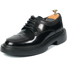 Tetri 484 Romeo Hakiki Deri El Yapımı Erkek Siyah Casual Ayakkabı