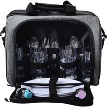 Nurgaz Campout Piknik Seti Hafif ve Taşınabilir Dış Mekan Ekipmanı İle Yiyecek Taşıma Çantası