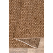 Juteks Naturel Jüt Halı Örme Kilim Sisal Hasır Halı Yıkanabilir Mutfak Balkon Halısı Kaymaz Taban Bej Renk