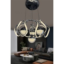 Yeni Fanuslu Şeker Top 4 Lü Arya Xl Modern Sarkıt Salon Giriş LED Avize