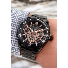 Ferrucci Function 3 Atm Siyah Renk Çelik Kordon&kasa Erkek Kol Saati+Bileklik ZMFER094