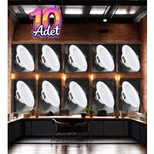 Ferled, (10 Adet) 6W LED Spot, Gömme Spot, LED Panel, 6500 K  Beyaz Işık, Iç Mekan, Sıva Altı LED Spot