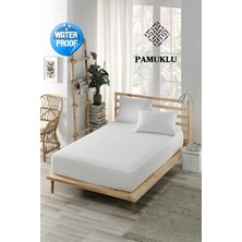200X200 cm Çift Kişilik Battal Boy Fitted Geçmeli Sıvı Geçirmez Alez Pamuklu Yatak Koruyucu