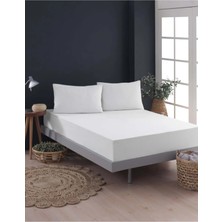 180X200 cm Çift Kişilik Fitted Geçmeli Sıvı Geçirmez Alez Pamuklu Yatak Koruyucu