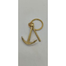 Pirinç Admiraltı Çıpa Anahtarlık (5cm)