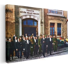 Atatürk ve TBMM - Cumhuriyet'in Kalbi Kanvas Tablo