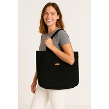 Snow Bear Kadın El Çantası, Omuz ve Kol Askılı, Tote Bag Kumaş Hediyelik Gabardin Bez Çanta