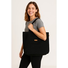 Snow Bear Kadın El Çantası, Omuz ve Kol Askılı, Tote Bag Kumaş Hediyelik Gabardin Bez Çanta