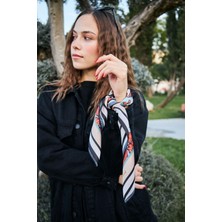 Kadın Çiçek Desenli Fular Bandana