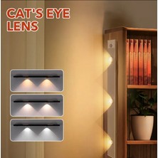 Hightek Hareket Sensörlü - Dekoratif Gece Lambası - USB Şarjlı LED Slim Armatür Aydınlatma 30 cm Beyaz Kasa
