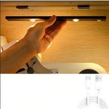 Hightek Hareket Sensörlü - Dekoratif Gece Lambası - USB Şarjlı LED Slim Armatür Aydınlatma 30 cm Beyaz Kasa