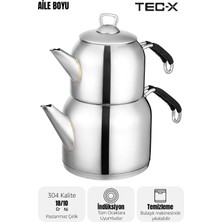 Tec-X Nero Alie Boyu Çaydanlık (1.20 Lt. - 2.60 Lt.) Büyük Boy Paslanmaz Çelik