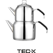 Tec-X Nero Midi Boy Çaydanlık (1 Lt. - 2 Lt.) Orta Boy Paslanmaz Çelik