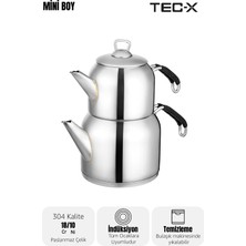 Tec-X Nero Mini Boy Çaydanlık (0.80 Lt. - 1.75 Lt.) Küçük Boy Paslanmaz Çelik