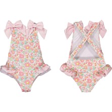 Pembe Cicekli Buzgulu Mayo Sirti Capraz UPF50+