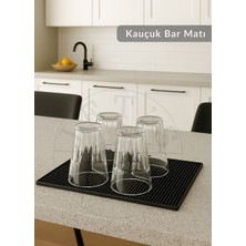 Kauçuk Bar Matı Servis Paspası Su Geçirmez Bar Lastiği 45X30 cm