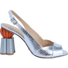 Poletto  Hakiki Deri Gumus Sandalet Topuklu 319 255